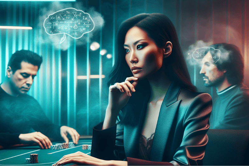 Woman overseeing a poker game with a suspicious expression, reflecting how unauthorized access remains a key cybersecurity risk for businesses.